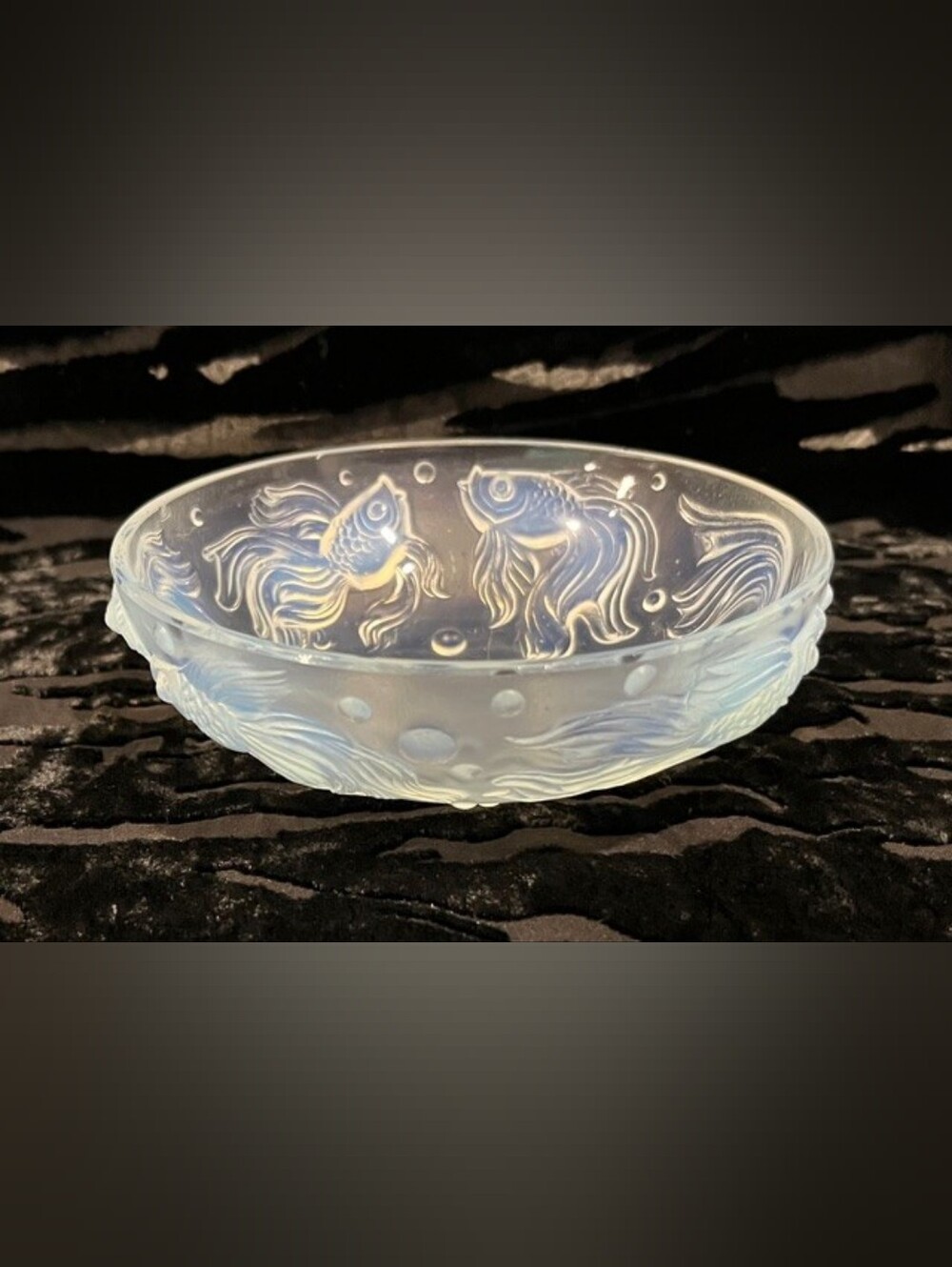 Sabino "Bols Poissons" Iridescent‎ Art Glass Goldfish Bowl Post War Signed - Picture 8 of 9